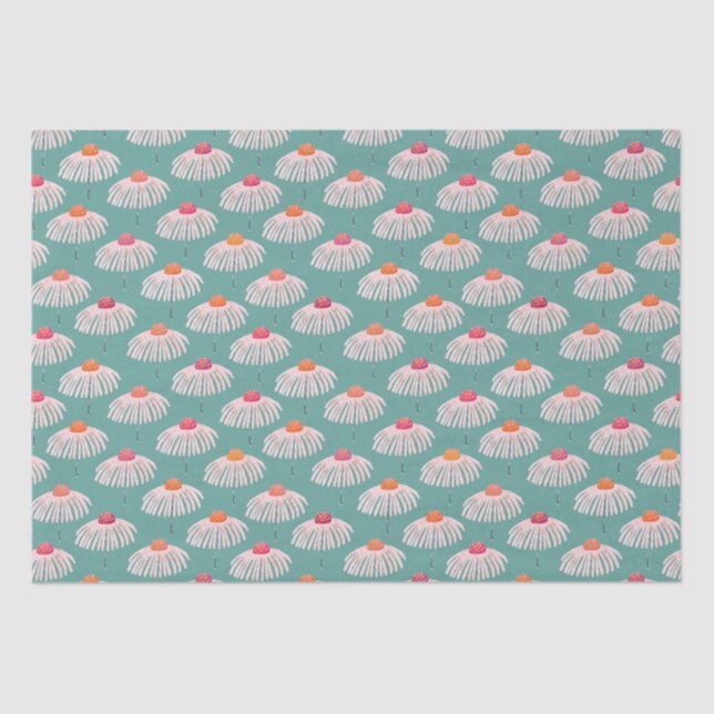 Gerbera Daisy Floral pattern Tissue Paper (Front)