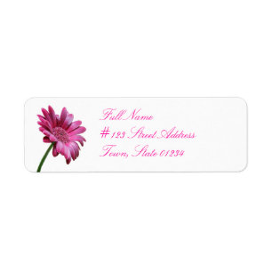 Gerbera Daisy Flower Mailing Labels