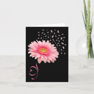 Gerbera Daisy Flower Ribbon Pollen Breast Cancer M Card
