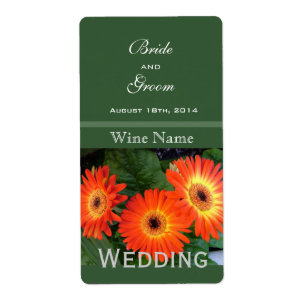 Gerbera daisy flowers floral green wedding wine