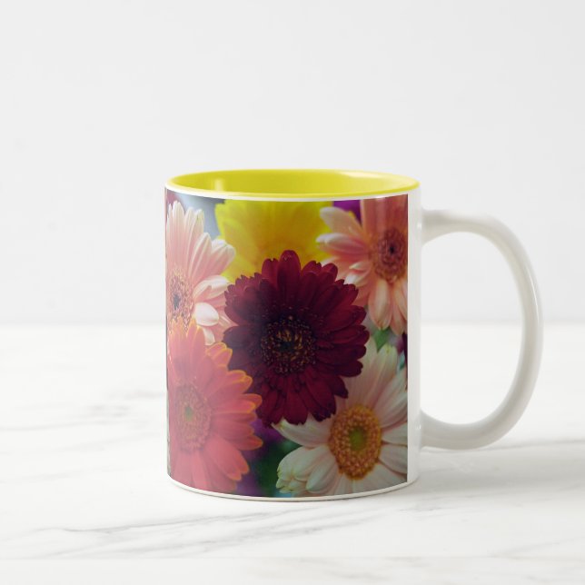 Gerbera Daisy Flowers Photo Art Coffee Mugs (Right)
