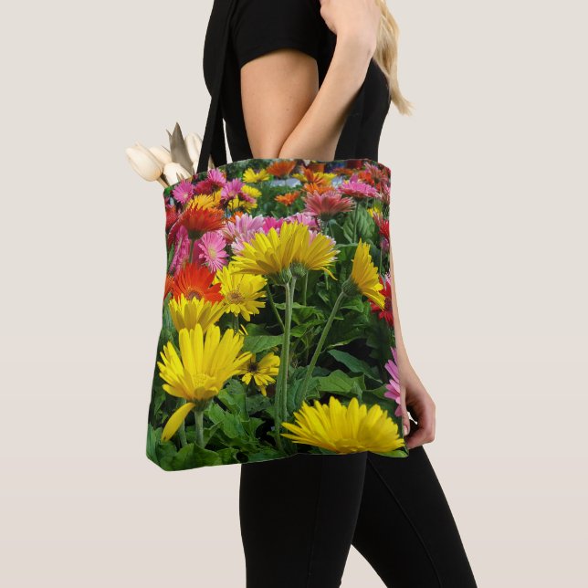Gerbera Daisy Garden Tote Bag (Close Up)