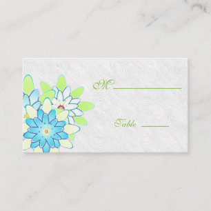 Gerbera Daisy Green white Place Card for Occasion