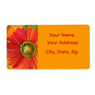 Gerbera Daisy Label