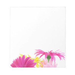 Gerbera Daisy Piink Flowers Notepad