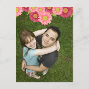 Gerbera Daisy Save the Date Wedding Postcard