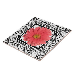 Gerbera Daisy Sherbert Tile