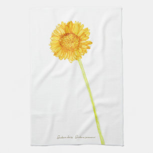 Gerbera daisy  tea towel