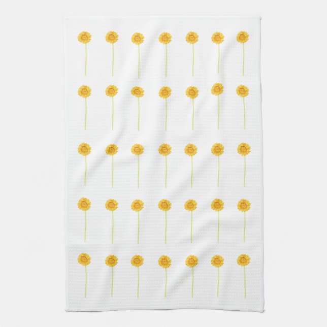 Gerbera daisy  tea towel (Vertical)