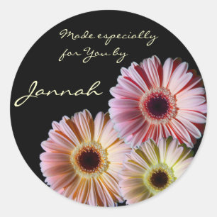 Gerbera Daisy Trio Classic Round Sticker
