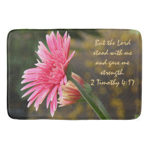 Gerbera Daisy w/ Bible Verse Bath Mat
