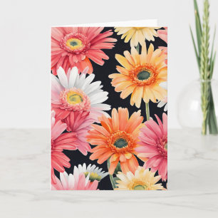 Gerbera Daisy - Watercolor flowers Card