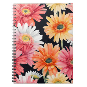 Gerbera Daisy - Watercolor flowers Notebook