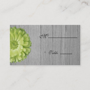 Gerbera Daisy Wood Place Card for Wedding Occasion