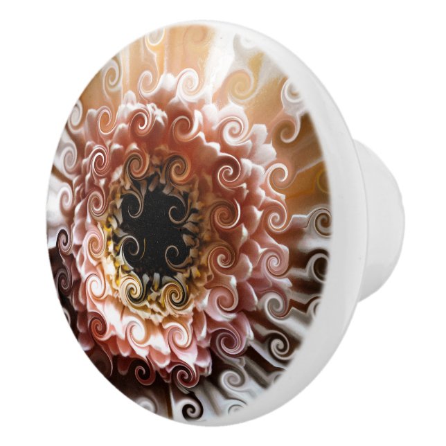 GERBERA FLOWER CERAMIC KNOB (Right)