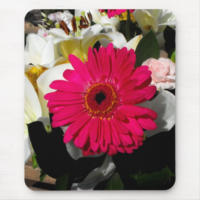 Gerbera flower mouse pad (Front)