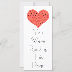 Gerbera Flowers Heart Bookmark Template