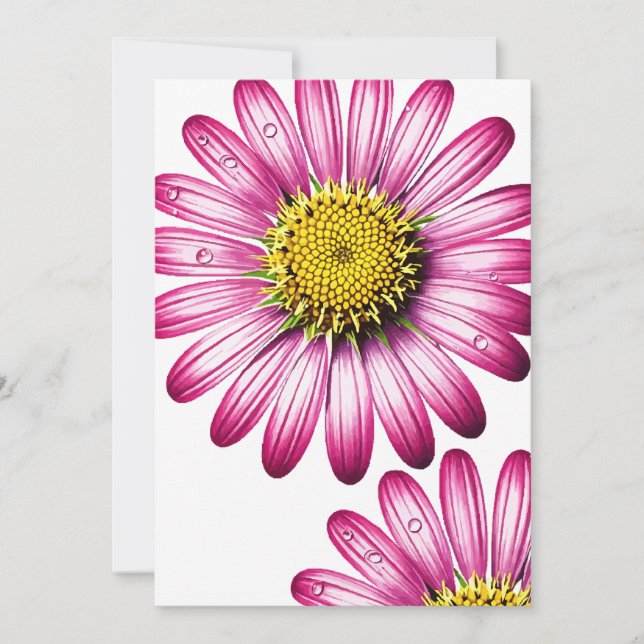 gerbera flowers invitation (Front)