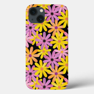 Gerbera flowers pattern, background iPhone 13 case
