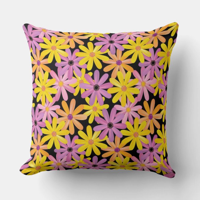 Gerbera flowers pattern, background cushion (Front)