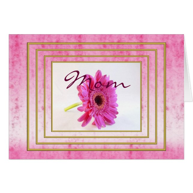 Gerbera Mother's Day Card (Front Horizontal)
