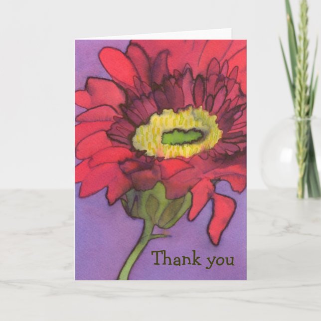 Gerbera Thank You Card (Front)