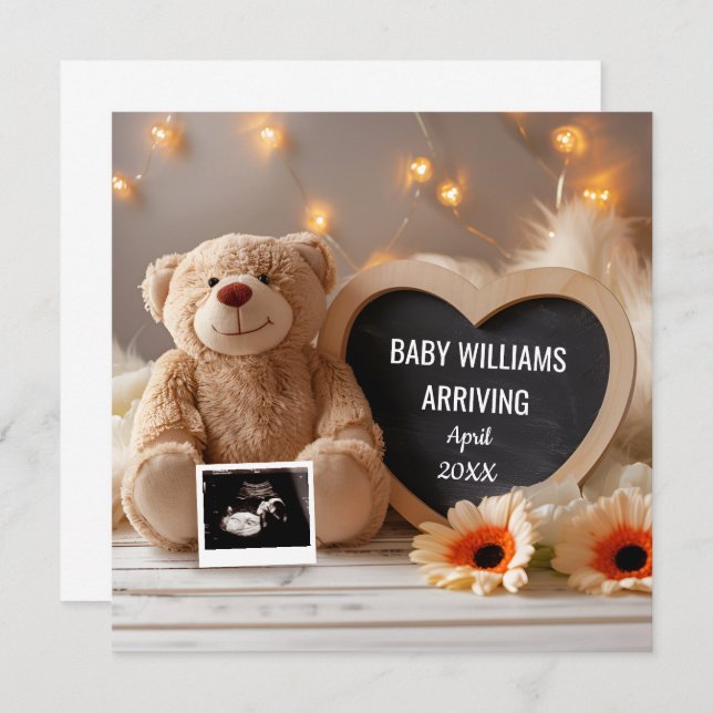 Gerberas Baby Announcement Social Media (Front/Back)