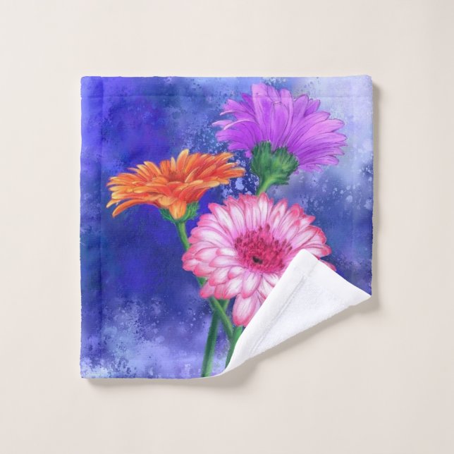 Gerberas Bath Towels (Wash Cloth)