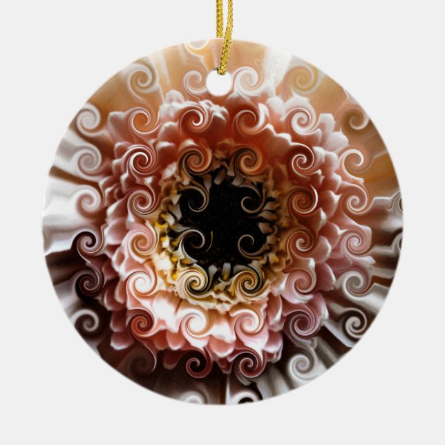 GERBERAS CERAMIC TREE DECORATION (Front)