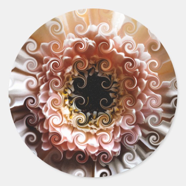 GERBERAS CLASSIC ROUND STICKER (Front)