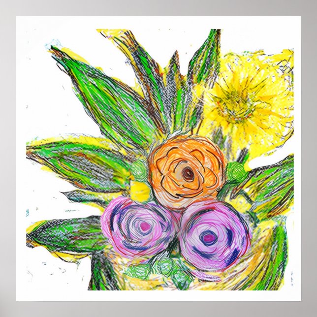 Gerberas Daisy Poster (Front)