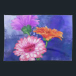 Gerberas  Kitchen Towel<br><div class="desc">Three Color Gerberas Kitchen Towels - MIGNED Painting Design</div>