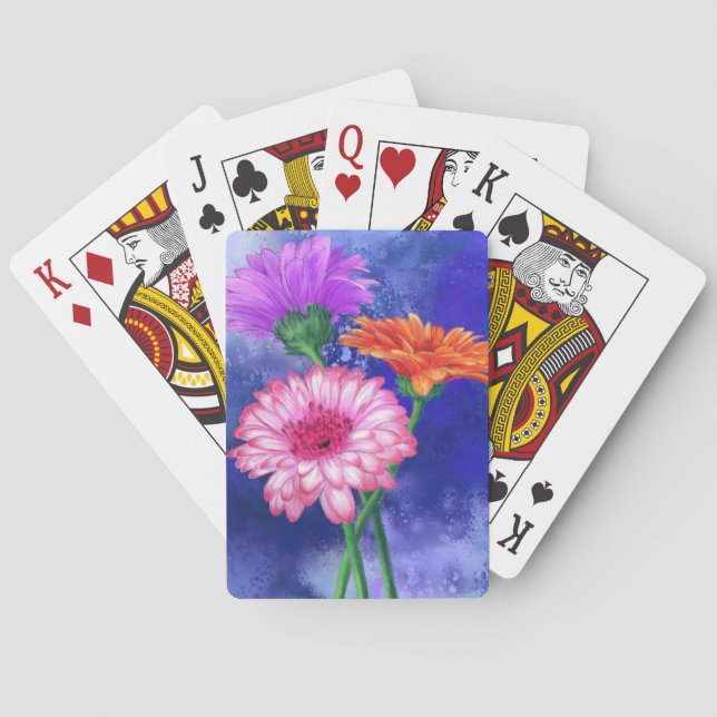 Gerberas Playing Cards Beautiful Flowers (Back)