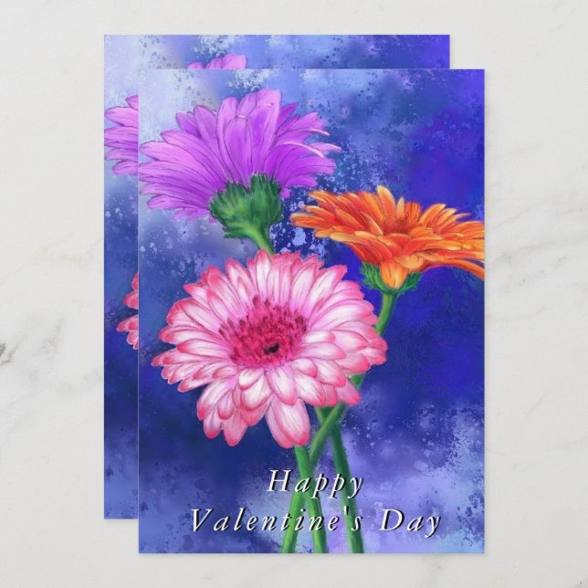 Gerberas Valentine's Day Card (Front/Back)