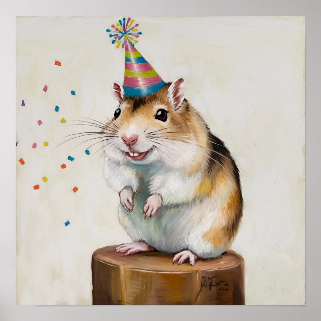 Gerbil & confetti poster (Front)