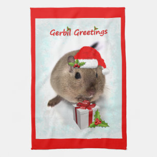Gerbil Greetings Kitchen Towel