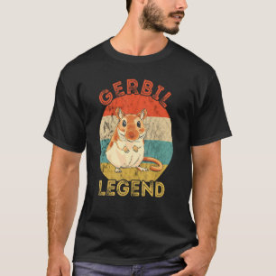Gerbil Legend Desert Animal  Rodent Rat Retro Vint T-Shirt