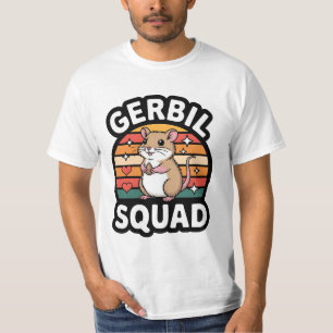 Gerbil Squad Cute Retro Gerbil Lover Design T-Shirt