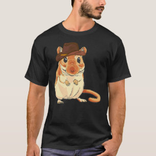 Gerbil Western Cowboy Hat Rodeo Desert Rat Animal  T-Shirt