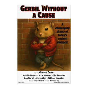 Gerbil Without a Cause Movie Parody Photo Print