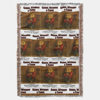 Gerbil Without a Cause Movie Parody Throw Blanket