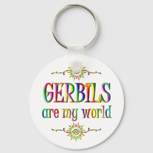 GERBILS are my world Key Ring