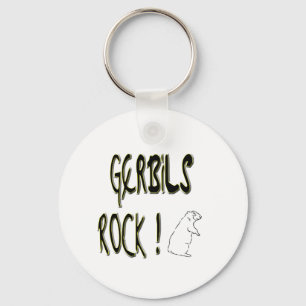 Gerbils Rock! Keychain