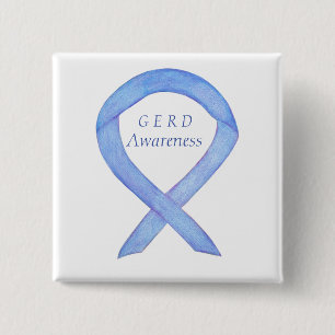 GERD Awareness Periwinkle Ribbon Custom Pin