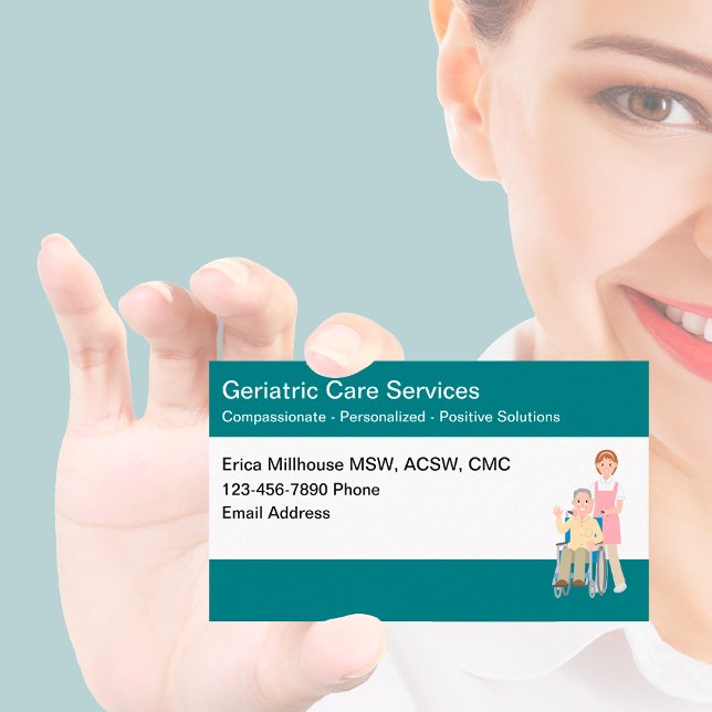 Geriatric Care Management Theme Business Cards (Creator Uploaded)