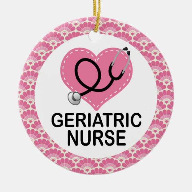 Geriatric Nurse Gift Ornament (Front)