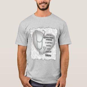 Geriatric Nurse Grey Heart  T-Shirt