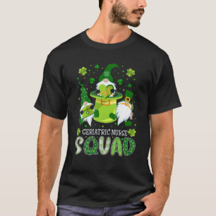 Geriatric Nurse Squad Nursing St Patrick Day Gnome T-Shirt