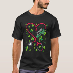 Geriatric Nurse St Patricks Day Love Stethoscope I T-Shirt