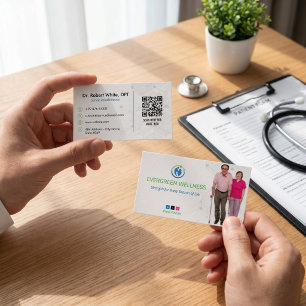 Geriatric Therapy Centre Simple White Business Card